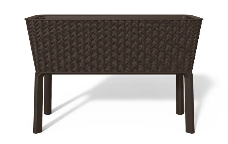 SPLENDOR MEGEMELT MŰANYAG KERTI VIRÁGLÁDA 120L (FONOTT RATTAN)