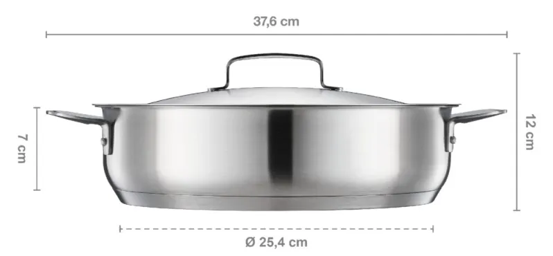 All Steel sütõedény  28cm