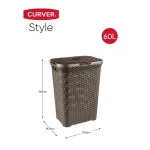 CURVER "STYLE" RATTAN HATÁSÚ SZENNYESTARTÓ 60L - Image 17