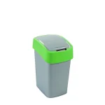 CURVER "PACIFIC FLIP BIN" BILLENŐ FEDELES SZEMETES 25L - EZÜST/ZÖLD