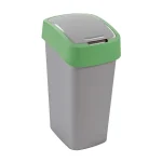 CURVER "PACIFIC FLIP BIN" BILLENŐ FEDELES SZEMETES 45L - EZÜST/ZÖLD