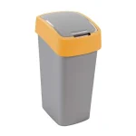 CURVER "PACIFIC FLIP BIN" BILLENŐ FEDELES SZEMETES 45L - EZÜST/SÁRGA