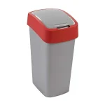 CURVER "PACIFIC FLIP BIN" BILLENŐ FEDELES SZEMETES 45L - EZÜST/PIROS