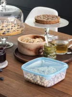 CURVER "FRESH&GO" SZÖGLETES ÉTELTARTÓ 2,9L - TRANSZPARENS/KÉK - Image 14