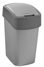 CURVER "PACIFIC FLIP BIN" BILLENŐ FEDELES SZEMETES 9L - EZÜST/GRAFIT - Image 9
