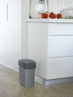 CURVER "PACIFIC FLIP BIN" BILLENŐ FEDELES SZEMETES 9L - EZÜST/GRAFIT - Image 6