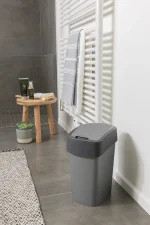 CURVER "PACIFIC FLIP BIN" BILLENŐ FEDELES SZEMETES 9L - EZÜST/GRAFIT - Image 8