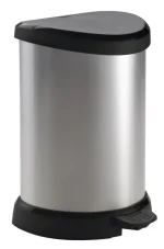 CURVER FÉMHATÁSÚ PEDÁLOS SZEMETES BELSŐ KOSÁRRAL 15L - FEKETE/EZÜST - Image 12