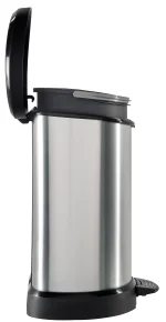 CURVER FÉMHATÁSÚ PEDÁLOS SZEMETES BELSŐ KOSÁRRAL 15L - FEKETE/EZÜST - Image 10