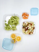 CURVER "FRESH&GO" SZÖGLETES ÉTELTARTÓ 0,8L - TRANSZPARENS/KÉK - Image 8