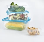 CURVER "FRESH&GO" SZÖGLETES ÉTELTARTÓ 1,2L - TRANSZPARENS/KÉK - Image 5