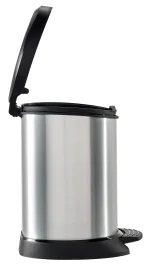 CURVER FÉMHATÁSÚ PEDÁLOS SZEMETES BELSŐ KOSÁRRAL 5L - FEKETE/EZÜST - Image 7