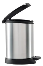 CURVER FÉMHATÁSÚ PEDÁLOS SZEMETES BELSŐ KOSÁRRAL 5L - FEKETE/EZÜST - Image 8