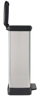 CURVER FÉMHATÁSÚ PEDÁLOS SZÖGLETES SZEMETES 50L - FEKETE/EZÜST - Image 11