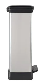 CURVER FÉMHATÁSÚ PEDÁLOS SZÖGLETES SZEMETES 50L - FEKETE/EZÜST - Image 13