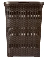 CURVER "STYLE" RATTAN HATÁSÚ SZENNYESTARTÓ 60L - SÖTÉTBARNA