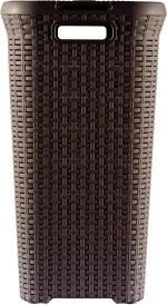 CURVER "STYLE" RATTAN HATÁSÚ SZENNYESTARTÓ 60L - SÖTÉTBARNA - Image 2