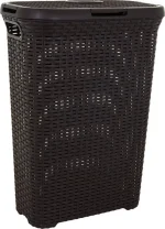 CURVER "STYLE" RATTAN HATÁSÚ SZENNYESTARTÓ 40L - SÖTÉTBARNA - Image 6