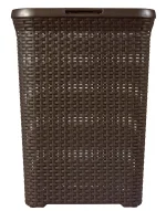 CURVER "STYLE" RATTAN HATÁSÚ SZENNYESTARTÓ 40L - SÖTÉTBARNA