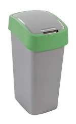 CURVER "PACIFIC FLIP BIN" BILLENŐ FEDELES SZEMETES 45L - EZÜST/ZÖLD - Image 2