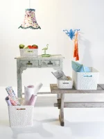 CURVER "MY STYLE" RATTAN SZÖGLETES  PAPÍRKOSÁR - KRÉM - Image 9