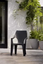 DANTE KARTÁMASZOS MAGAS TÁMLÁS MŰANYAG KERTI SZÉK - Image 4