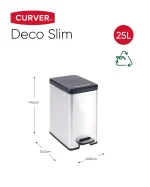 CURVER "SLIM BIN" PEDÁLOS SZEMETES 25L - Image 12
