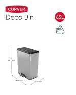 CURVER "DECO BIN" PEDÁLOS SZEMETES 65L - Image 8
