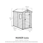 MANOR 4X6 MŰANYAG KERTI HÁZ - Image 9