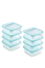 CURVER "FRESH&GO" SZÖGLETES ÉTELTARTÓ 2,9L - TRANSZPARENS/KÉK - Image 15