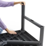 LYON ÁLLÍTHATÓ MAGASSÁGÚ MŰANYAG KERTI ASZTAL (rattan mintájú lábakkal) - Image 6