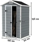 MANOR 4X3 MŰANYAG KERTI HÁZ - Image 6