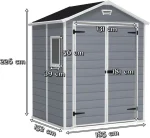 MANOR 6x5 DD  MŰANYAG SZERSZÁMOS HÁZ - Image 5