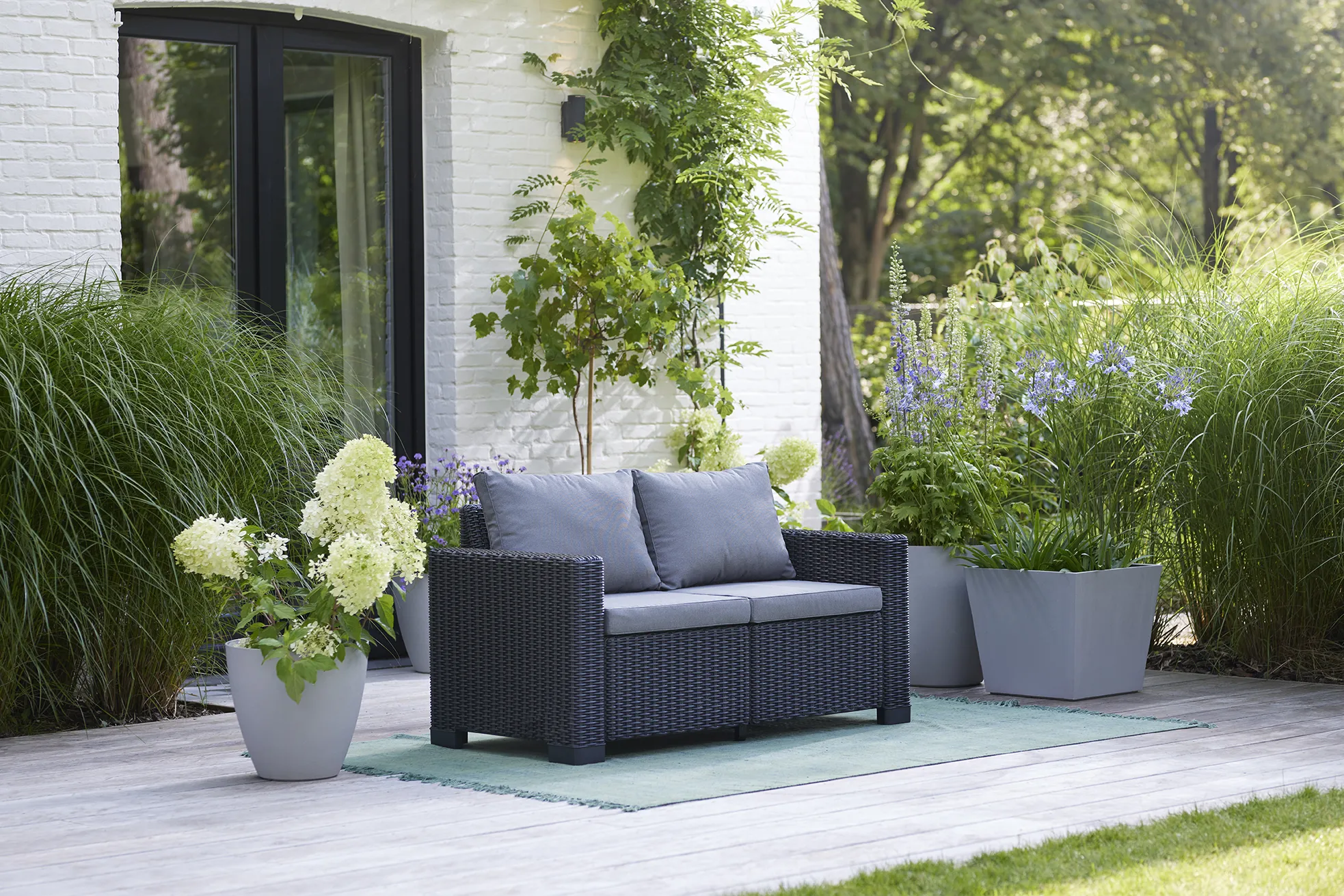 CALIFORNIA 2 ÜLÉSES MŰRATTAN KERTI KANAPÉ (MIX&MATCH) - Image 6