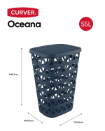 CURVER "OCEANA" SZENNYESTARTÓ 55L - Sötétkék - Image 14